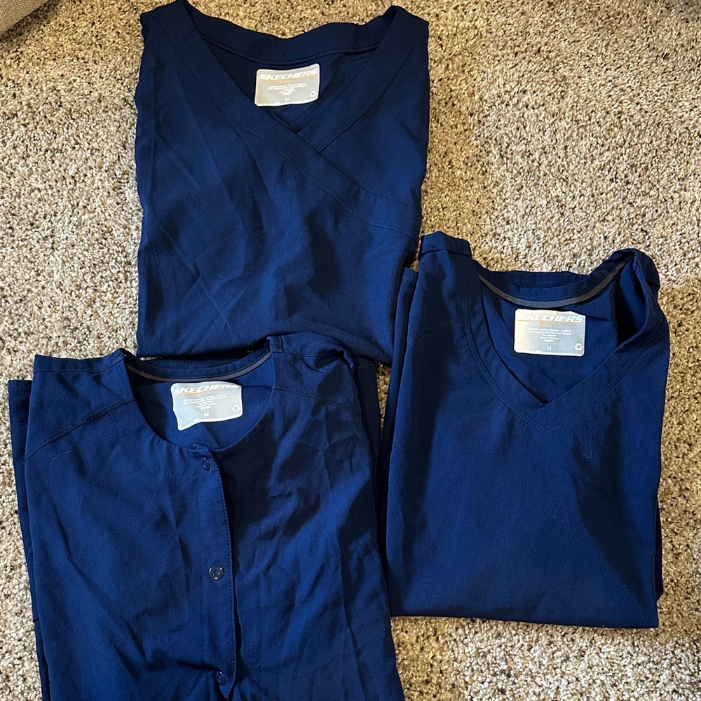 Skechers Women's navy scrub top